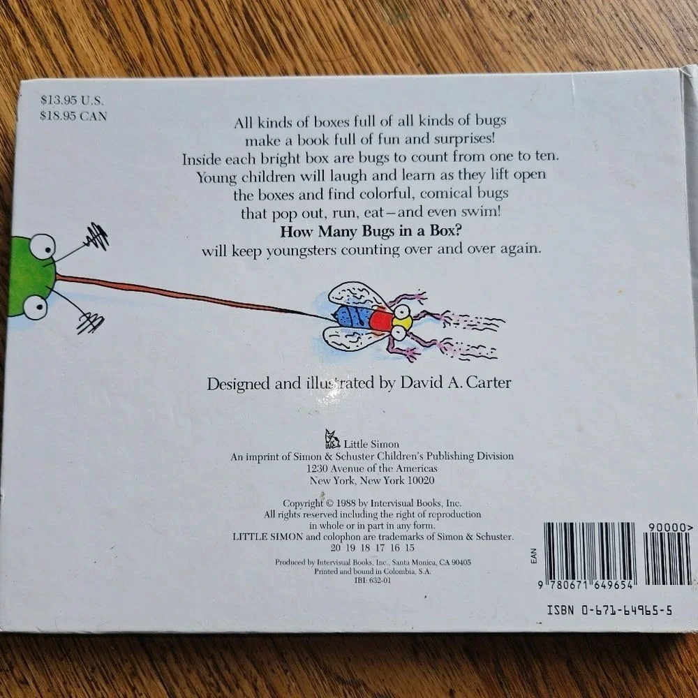 How Many Bugs in a Box? Pop-Up Book David A. Carter  1988 Vintage Early Printing